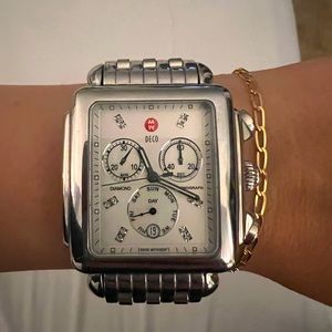 Michele deco diamond watch